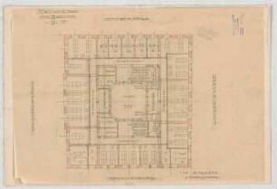 Thiersch, Friedrich von; München; Haus für Handel und Gewerbe - Grundriss 2. OG, Grundriss 3. OG