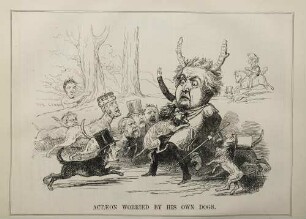 Actæon worried by his own dogs