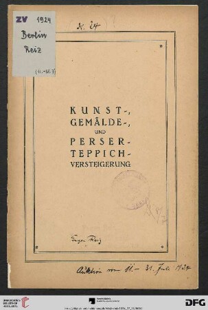 Kunst-, Gemälde-, und Perserteppich-Versteigerung