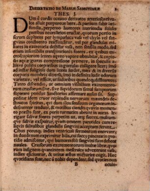 Diss. de massae sanguineae corpusculis