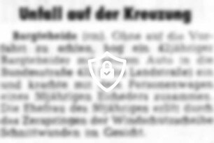 Unfall auf der Kreuzung