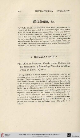 [741. Orations, &c. - 744. Orosius]
