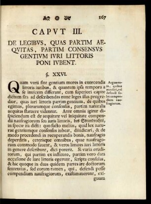 Caput III. De Legibus, Quas Partim Aequitas, Partim Consensus Gentium Iuri Littoris Poni Iubent