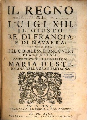 Il regno di Luigi XIII.