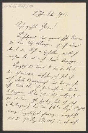 Brief an B. Schott's Söhne : 03.02.1903