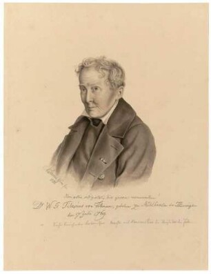 Selbstbildnis Tilesius von Tilenau, Wilhelm Gottlieb (1769-1857), Naturwissenschaftlicher, Arzt, Zeichner, Kupferstecher