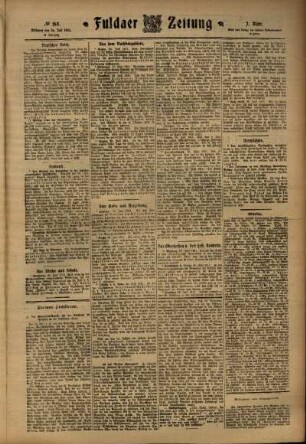 Zweite Ausgabe vom Mittwoch, den 26. Juli 1911.