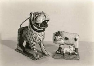 Unbekannter Künstler. Spieltiere. Holz, bunt bemalt; Höhe ca. 15 cm. Indisch. Sonneberg: Deutsches Spielzeugmuseum