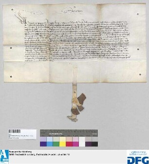 Das Landgericht des Burggraftums Nürnberg vidimiert die Urkunde König Rupprechts vom 6. Januar 1401.