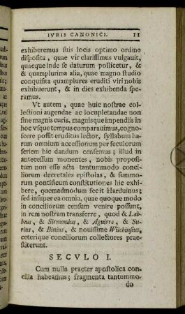 Seculo I. - Seculo XI.