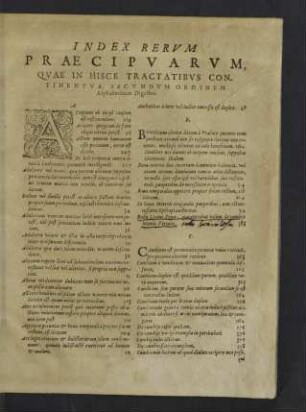 Index rerum praecipvarvm