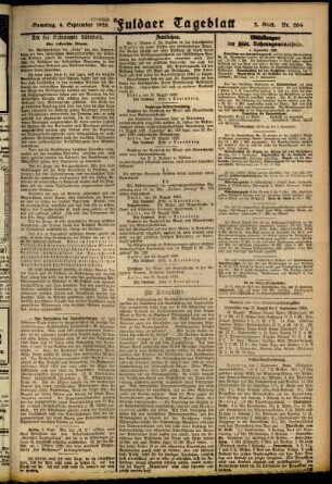 Zweite Ausgabe vom Samstag, den 04. September 1920.