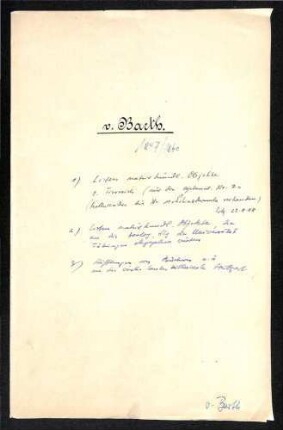 Listen, von Barth