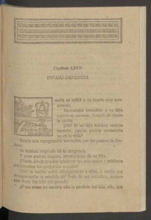 Capítulo LXVII - Infame denuncia