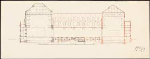 Königliche Oper (auch: Staatsoper unter den Linden, Lindenoper), Berlin Erweiterung - IV. Projekt: Querschnitt