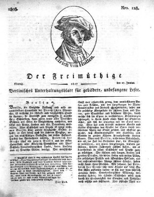 Nro. 128, Montag, den 27. Junius 1808