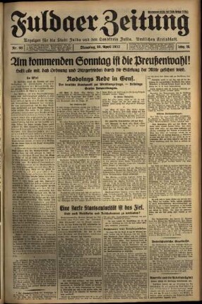 Ausgabe vom Dienstag, den 19. April 1932.