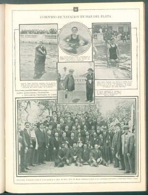 Concurso de natación en Mar del Plata