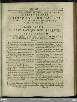 [Liber Quartus] De Causis Atque Mediis Salutis