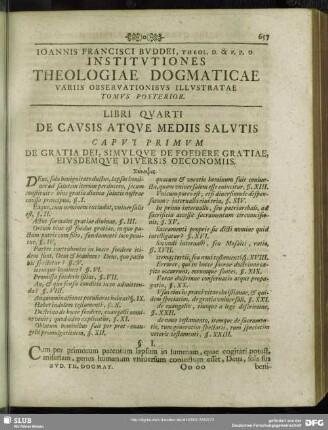 [Liber Quartus] De Causis Atque Mediis Salutis