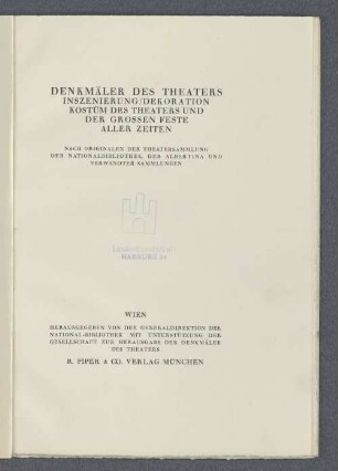9. Mappe: Theater des Mittelalters : seine Wirkungen in der Graphik, Miniatur und im Tafelbilde