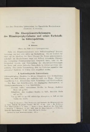 I. Spektroskopische Untersuchung.