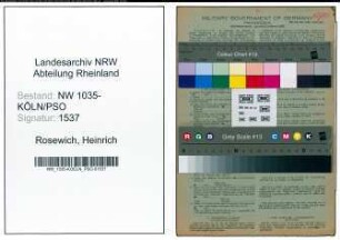 Entnazifizierung Heinrich Rosewich , geb. 24.12.1900 (Bergarbeiter)