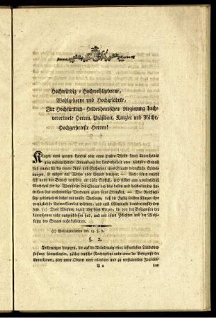 Hochwürdig-Hochwohlgeborne, Wohlgeborne und Hochgelahrte, ...