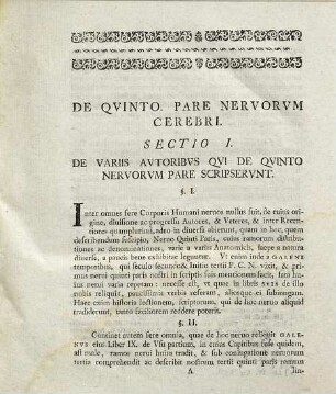 Tractatus anatomico-physiologicus de quinto pare nervorum cerebri : duabus figurarum tabulis illustratus