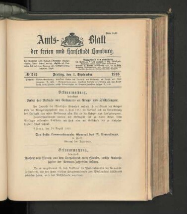 No. 212, 1. September 1916