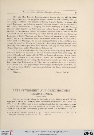 Lebensweisheit aus griechischen Grabsteinen