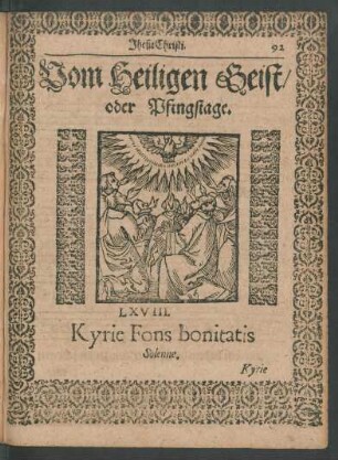 Vom Heiligen Geist/ oder Pfingstage.