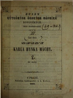 Spisy Karla Hynka Máchy. 2