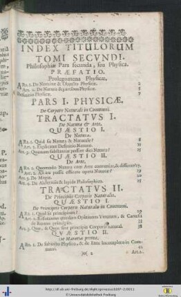 Index Titulorum Tomi Secundi.