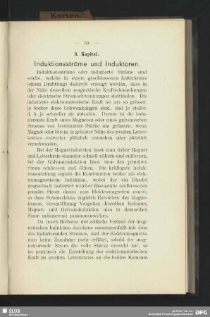 3. Kapitel. Induktionsströme und Induktoren