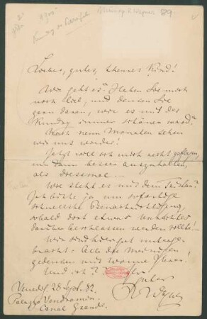 Brief an Judith Gautier : 13.07.1882