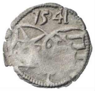 Fundmünze, Pfennig (einseitig), 1541
