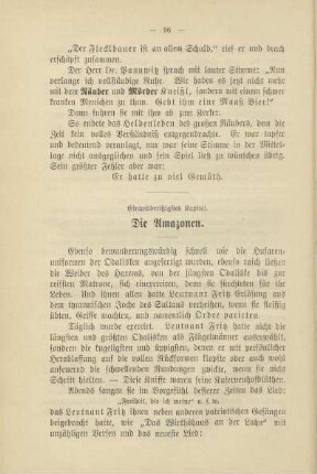 Einunddreißigstes Kapitel. Die Amazonen