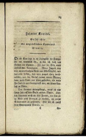 Zehntes Kapitel. Geschichte des unglücklichen Spaniers Alvaro.