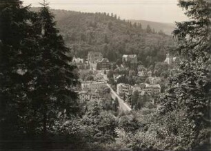 Bad Harzburg, Ansicht des Kurorts vom Burgberg aus