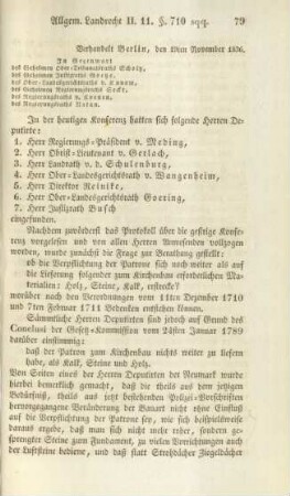 Verhandelt Berlin, den 19ten November 1836.