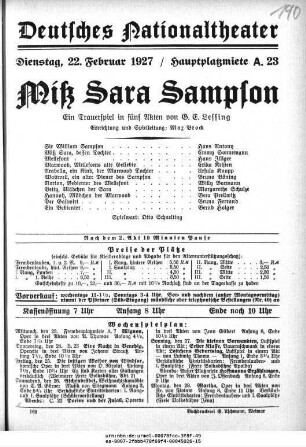Miß Sara Sampson
