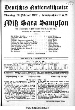 Miß Sara Sampson