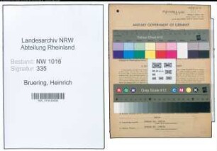 Entnazifizierung Heinrich Bruering , geb. 11.11.1900 (Gaertner)