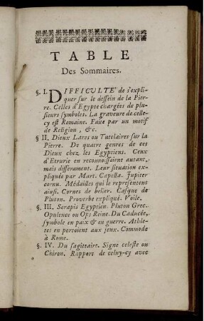 Table Des Sommaires.