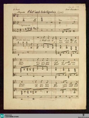 O bitt' euch liebe Vögelein - Don Mus.Ms. 577 : V, pf; E|b