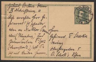Brief an Ludwig Strecker  und B. Schott's Söhne : 15.03.1917