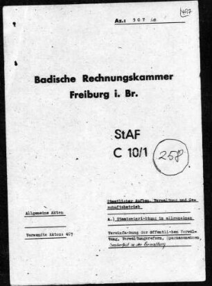 Vereinfachung der öffentlichen Verwaltung, Verwaltungsreform, Sparmaßnahmen und Sauberkeit in der Verwaltung