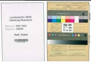 Entnazifizierung Walter Nieft , geb. 02.01.1912 (Maurer)
