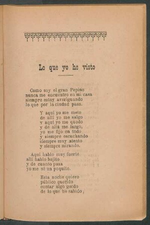 Lo que yo he visto